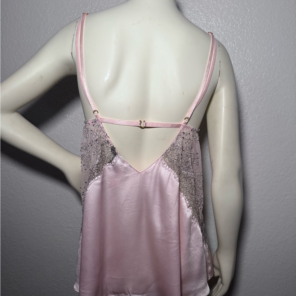 Victoria’s Secret NEW Pink Satin Lace Babydoll Slip Dress Size M - Picture 3 of 7